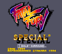 Fatal Fury Special title screen