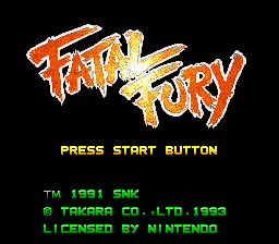 Fatal Fury title screen