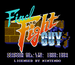 Final Fight Guy title screen