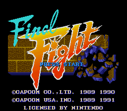 Final Fight title screen