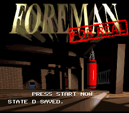 Foreman for Real title screen