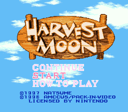 Harvest Moon title screen