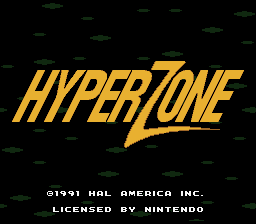 HyperZone title screen