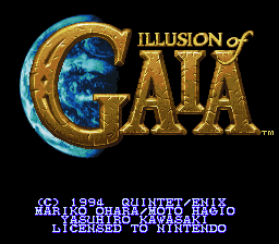 Illusion of Gaia title screen