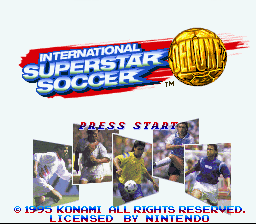 International Superstar Soccer Deluxe title screen