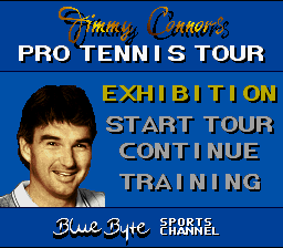 Jimmy Connors Pro Tennis Tour title screen