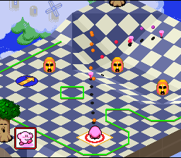 Kirby's Dream Course gameplay screenshot