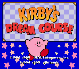 Kirby's Dream Course title screen