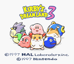 Kirby's Dream Land 3 title screen