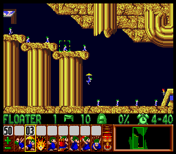 Lemmings gameplay screenshot