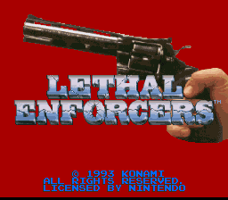 Lethal Enforcers title screen