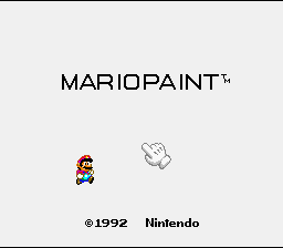 Mario Paint title screen