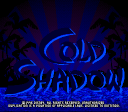 Maui Mallard in Cold Shadow title screen