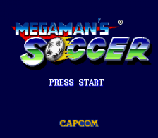 Mega Man Soccer title screen