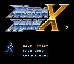 Mega Man X title screen