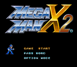 Mega Man X2 title screen