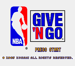 NBA Give 'n Go title screen