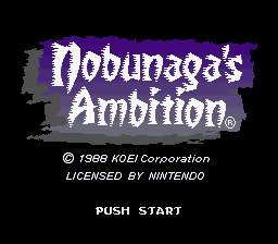 Nobunaga's Ambition title screen
