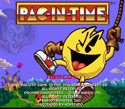 Pac-In-Time title screen