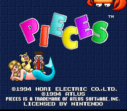 Pieces title screen