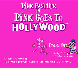 Pink Goes to Hollywood title screen