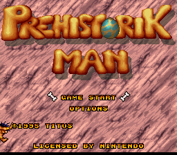Prehistorik Man title screen