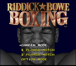 Riddick Bowe Boxing title screen