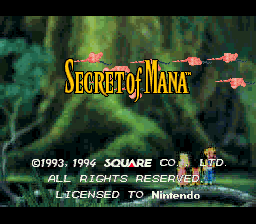 Secret of Mana title screen