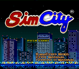 SimCity title screen