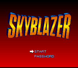 Skyblazer title screen
