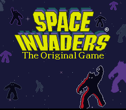 Space Invaders title screen