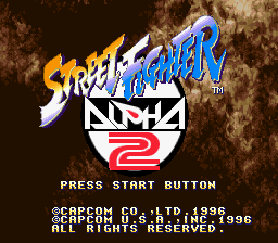 Street Fighter Alpha 2 title screen