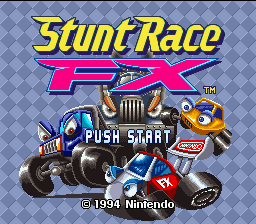 Stunt Race FX title screen