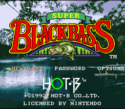 Super Black Bass title screen
