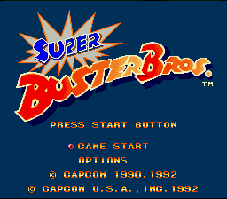 Super Buster Bros. title screen
