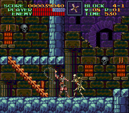 Super Castlevania IV gameplay screenshot