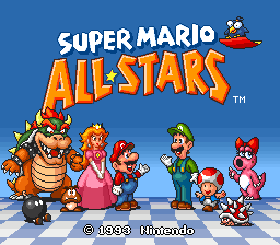 Super Mario All-Stars title screen