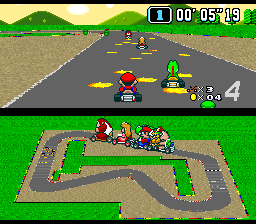 Super Mario Kart gameplay screenshot