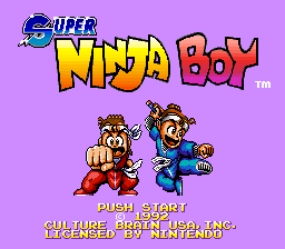 Super Ninja Boy title screen