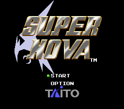 Super Nova title screen