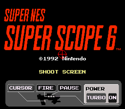 Super Scope 6 title screen