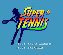 Super Tennis title screen