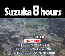 Suzuka 8 Hours title screen