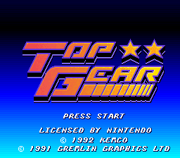 Top Gear title screen