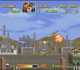 U.N. Squadron gameplay screenshot