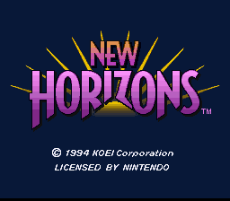 Uncharted Waters: New Horizons title screen