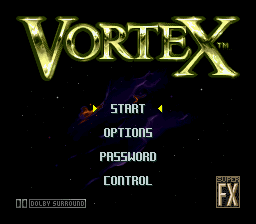 Vortex title screen