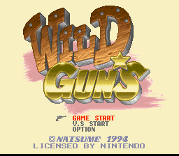 Wild Guns title screen