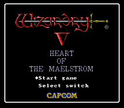 Wizardry V: Heart of the Maelstrom title screen