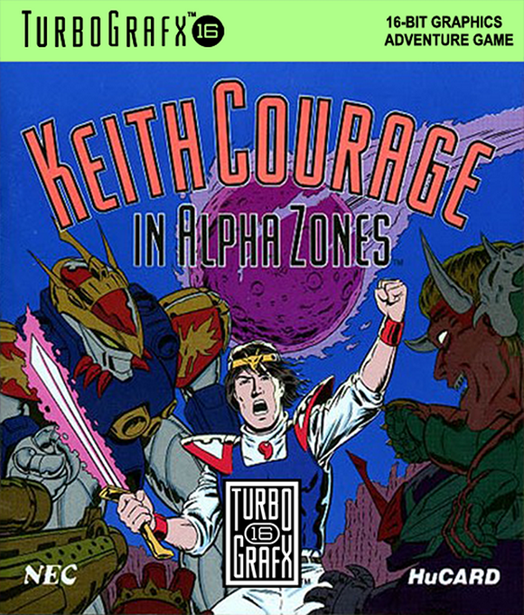 Keith Courage in Alpha Zones box art